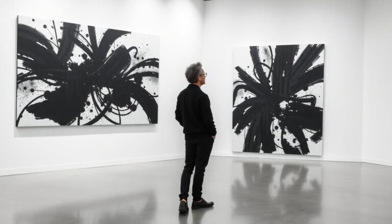 black and white modern art